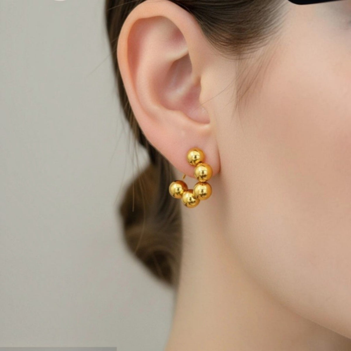 Boucles d'oreilles Créoles Billes