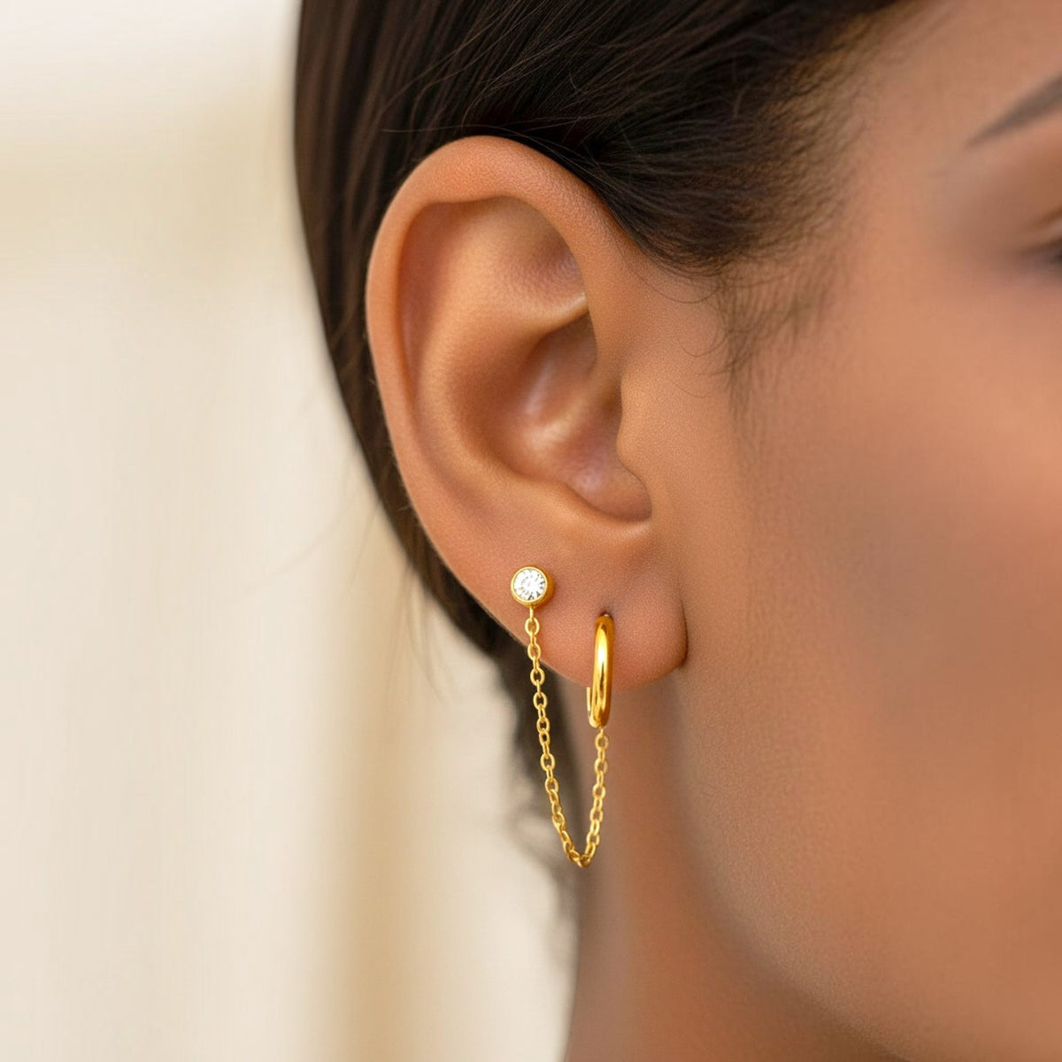 Boucles d'oreilles à chaine